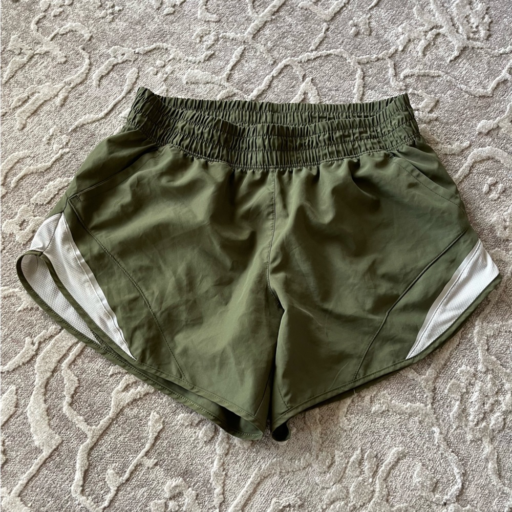 Athletic Works Olive and White Women's Athletic Shorts